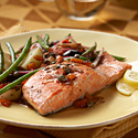 Alaska Salmon with Provencal Vegetables Vinaigrette