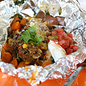 Sweet Potato Foil Packet Tacos